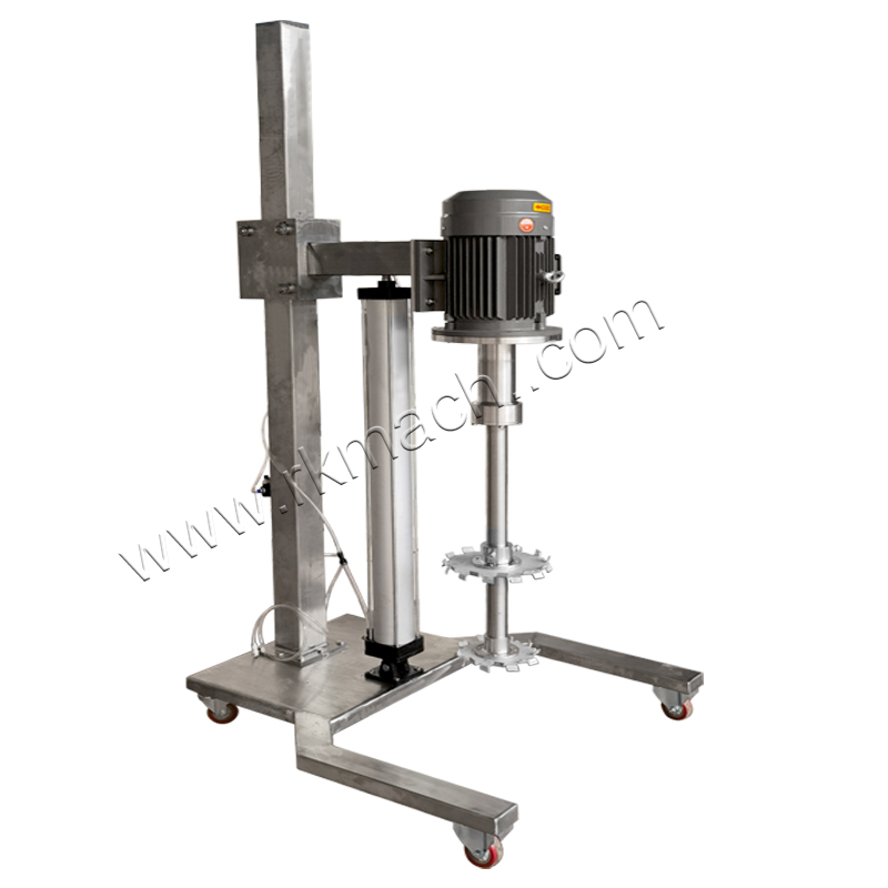 dispersing mixer with lift stand.